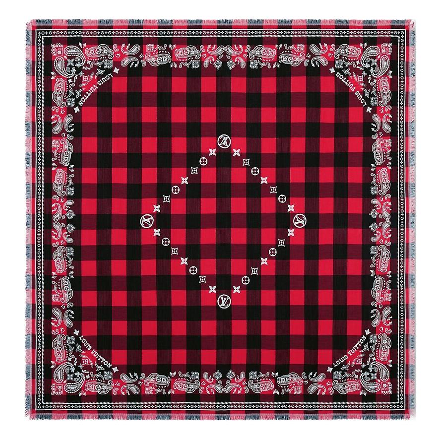 Louis Vuitton Red Knitted Cotton Scarf Unisex Couple Design. M90704 圖 2