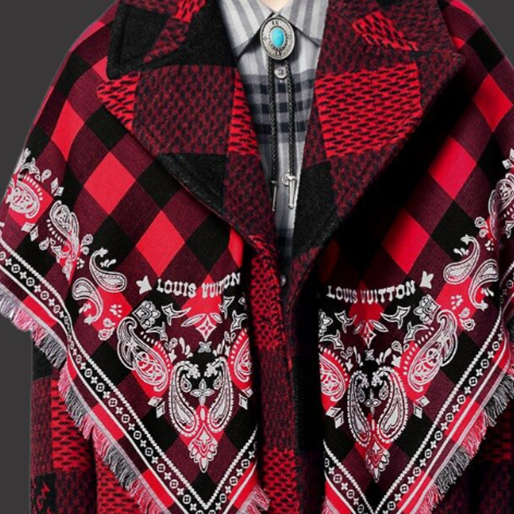 Louis Vuitton Red Knitted Cotton Scarf Unisex Couple Design. M90704 圖 5