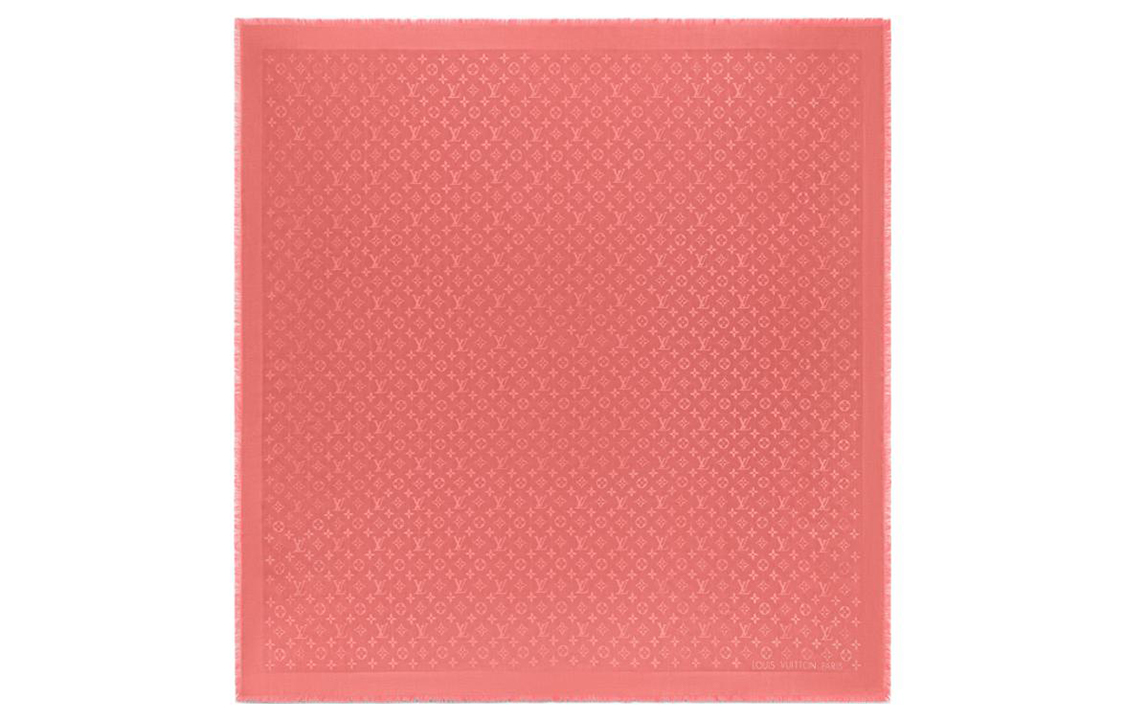 LOUIS VUITTON Red Logo Print Tassel Scarf Shawl Unisex情侣款. M78902 圖 4