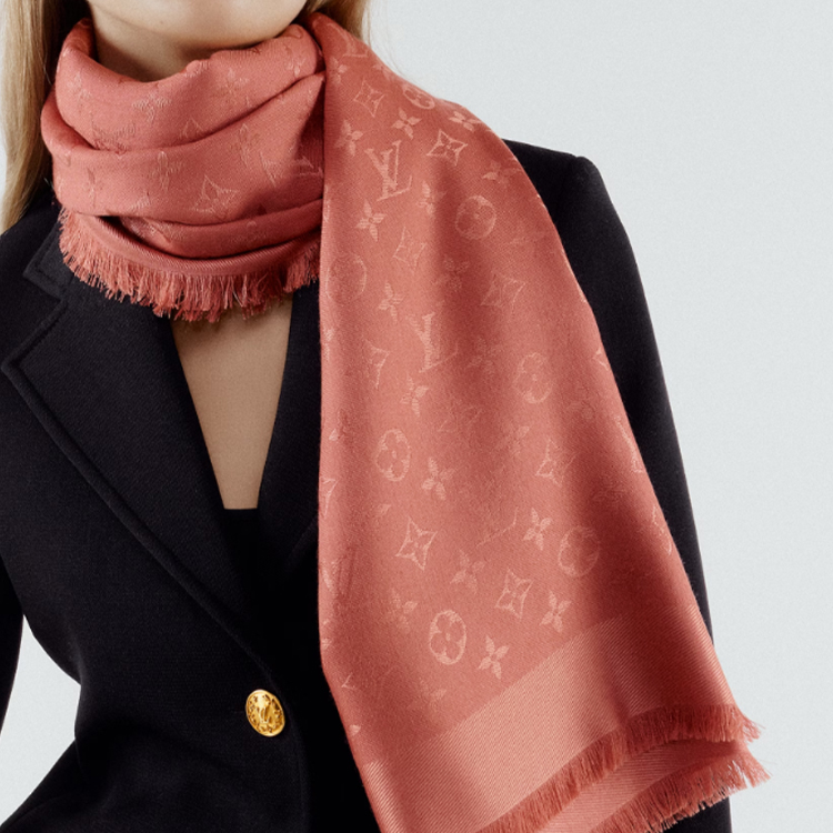 LOUIS VUITTON Red Logo Print Tassel Scarf Shawl Unisex情侣款. M78902 圖 5