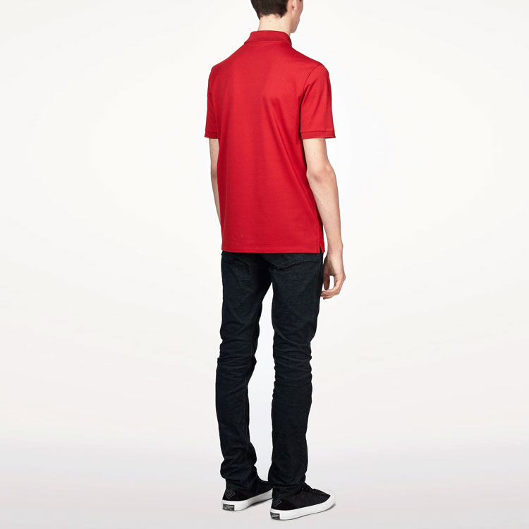 Shop LOUIS VUITTON Kaos Polo Pria Lengan Pendek Merah Polos. 1A2IJZ