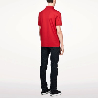 LOUIS VUITTON Kaos Polo Pria Lengan Pendek Merah Polos. 1A2IJZ Shop LOUIS VUITTON Kaos Polo Pria Lengan Pendek Merah Polos. 1A2IJZ