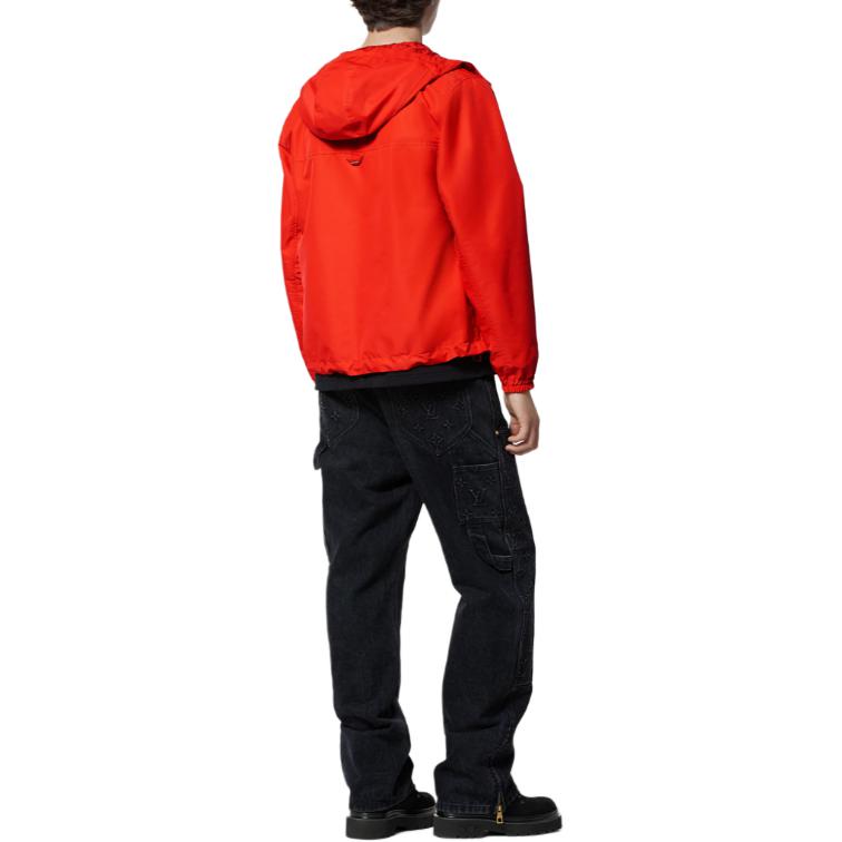 LOUIS VUITTON Red Reversible Solid Color Hooded Jacket for Men. 1AF603 圖 4