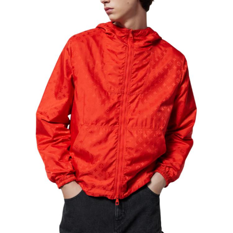 LOUIS VUITTON Red Reversible Solid Color Hooded Jacket for Men. 1AF603 圖 5