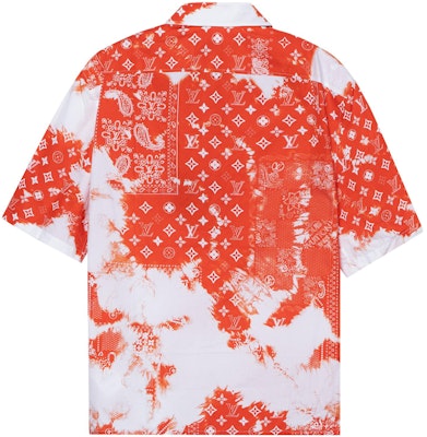 Camiseta Roja Tie-Dye de Manga Corta con Logo LOUIS VUITTON para Hombre. 1AA7WP Lookbook Camiseta Roja Tie-Dye de Manga Corta con Logo LOUIS VUITTON para Hombre. 1AA7WP