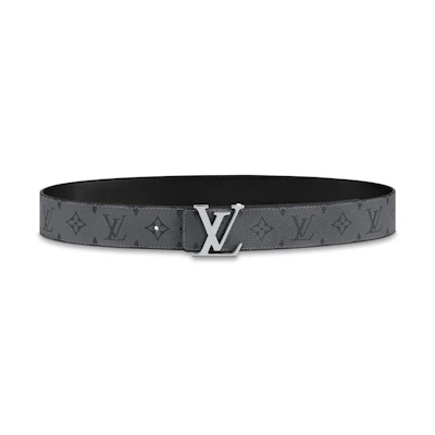 Louis Vuitton Reversible Belt Initiales Monogram Eclipse Reverse 40MM Gray
