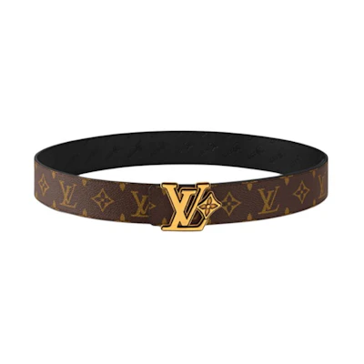Louis Vuitton Reversible Coated Canvas Leather Belt Brown 4CM Wide M4061T