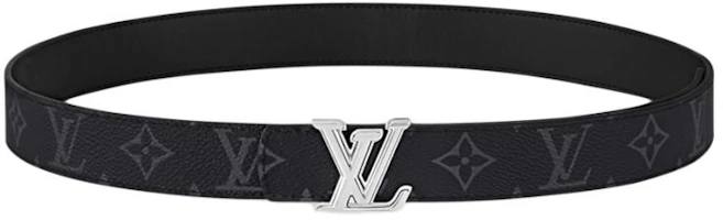 Order LOUIS VUITTON Reversible Leather and Coated Canvas Belt Black 3CM Wide M4049Q