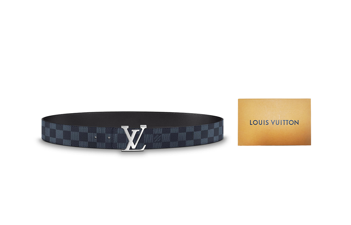LOUIS VUITTON Reversible Leather Belt Black 4cm with Box M0087 圖 2