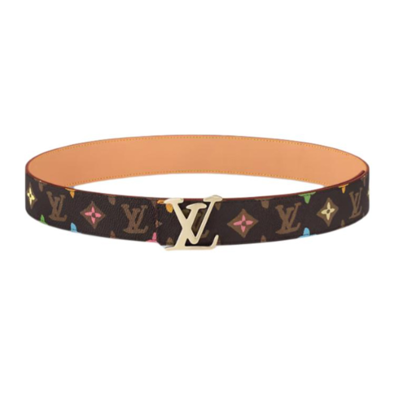 Louis Vuitton Reversible Leather Belt Brown Mens 4CM Wide Smooth Buckle M8586T