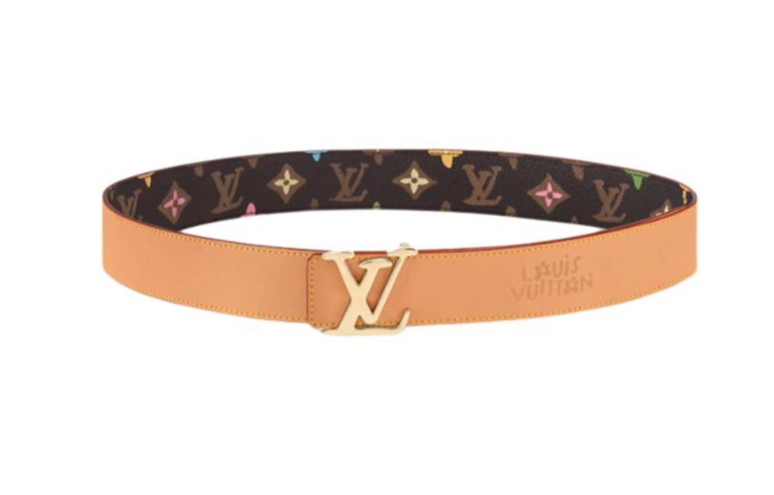 Louis Vuitton Reversible Leather Belt Brown Mens 4CM Wide Smooth Buckle M8586T 圖 3