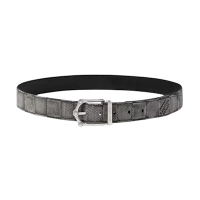 Louis Vuitton Reversible Leather Belt Grey/Black 3cm Width M4378S