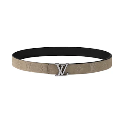 LOUIS VUITTON Reversible Leather Belt Tan 3CM Wide M4109U