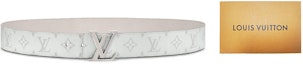 Buy 路易威登可雙面穿搭白色皮革皮帶 4cm 平滑扣 M0158