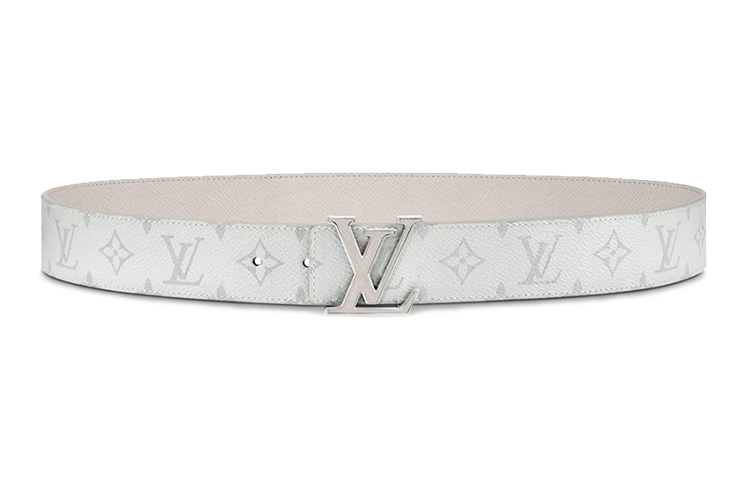 Shop 路易威登可雙面穿搭白色皮革皮帶 4cm 平滑扣 M0158