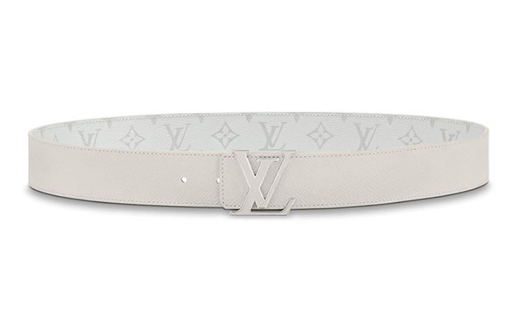 Purchase 路易威登可雙面穿搭白色皮革皮帶 4cm 平滑扣 M0158