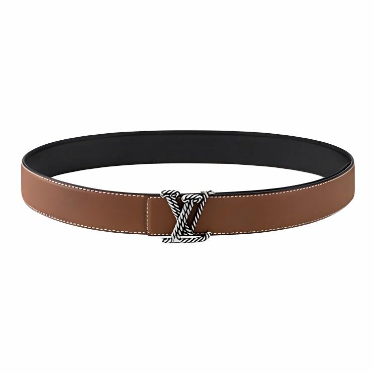 Louis Vuitton Reversible Leather Belt with Rope Buckle Brown 35CM M4137T 圖 2