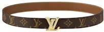 Order 路易威登男士可翻轉皮革塗層帆布腰帶棕色3CM M4048U