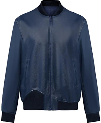 Louis Vuitton 可翻轉皮革尼龍拉鍊外套 海軍藍 1AFPX7 Order Louis Vuitton 可翻轉皮革尼龍拉鍊外套 海軍藍 1AFPX7