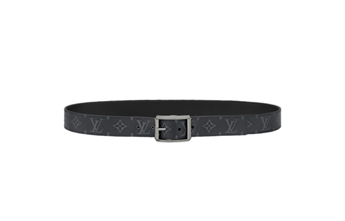 LOUIS VUITTON Reversible Logo Print Belt 35cm Wide M0541U