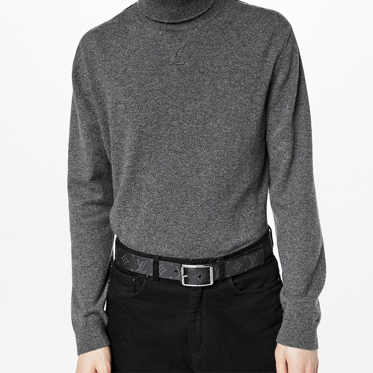 LOUIS VUITTON Reversible Logo Print Belt 35cm Wide M0541U 圖 3