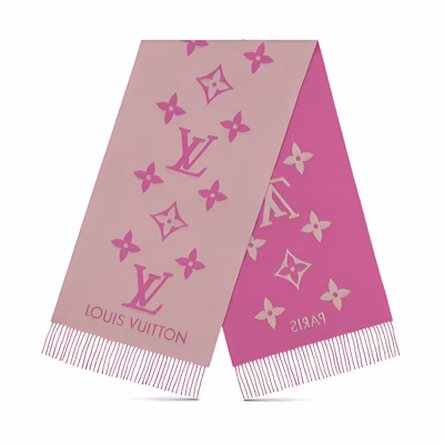Louis Vuitton Reversible Tassel Cashmere Scarf Unisex M76066