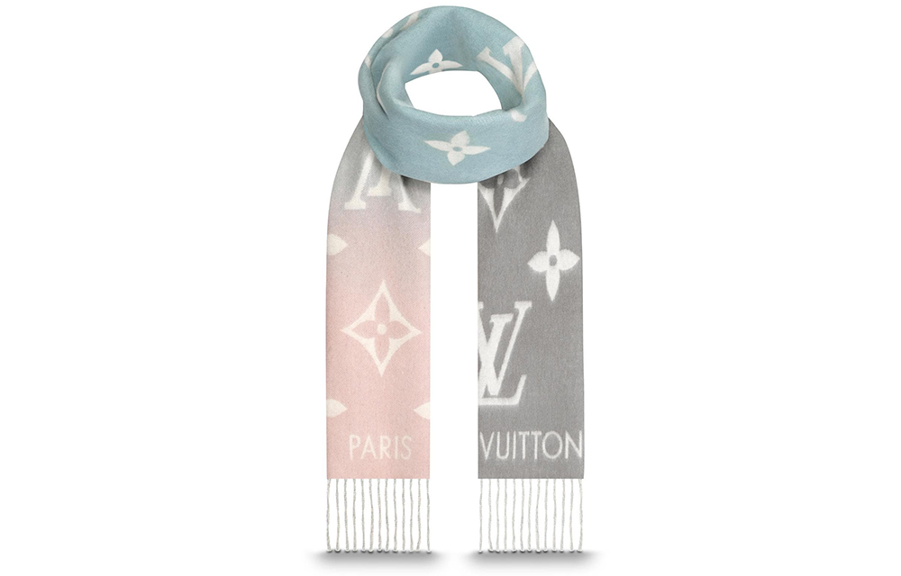 Louis Vuitton Reykjavik Gradient Tricolor Cashmere Scarf - Unisex Pink Blue M70868 圖 3