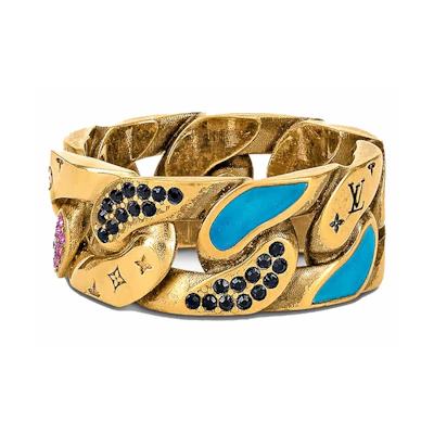 Louis Vuitton Ring Chain Links Gold/Multicolor