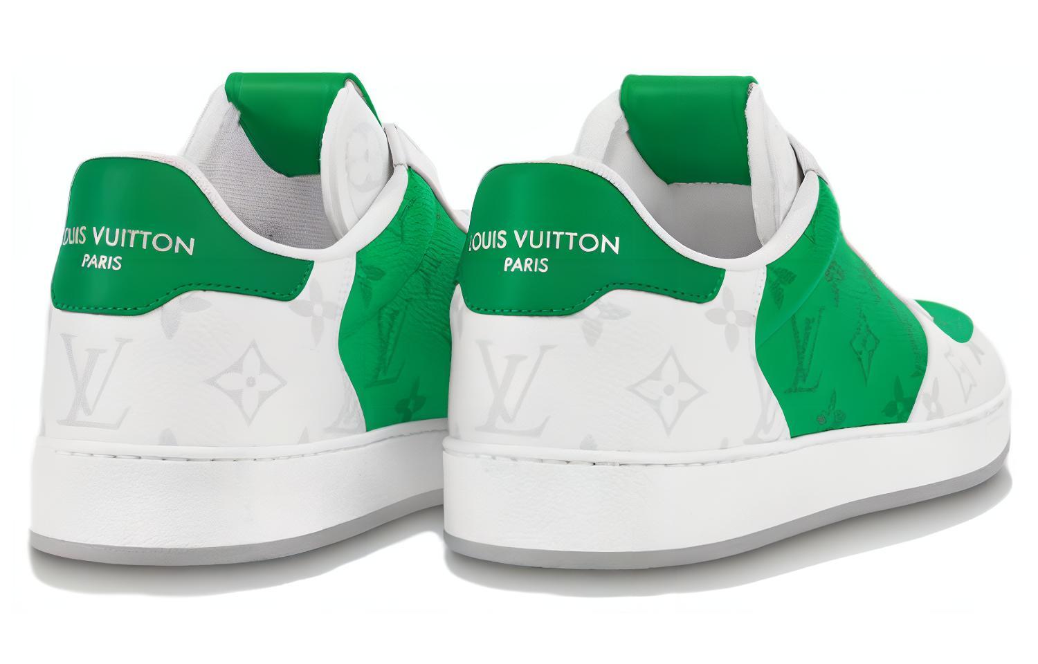 Order LOUIS VUITTON Rivoli 帆布 圓頭 繫帶 低筒 運動鞋 男款 白綠