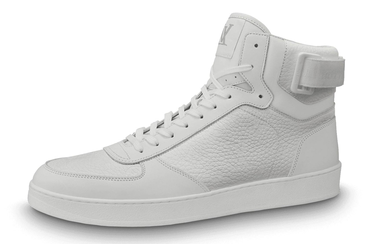 Louis Vuitton Rivoli 'White Textured Calfskin High-Top Sneaker' 1A5US