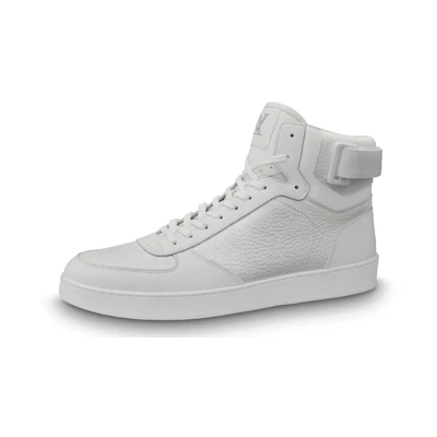 LV Rivoli 'White Textured Calfskin High-Top Sneaker'