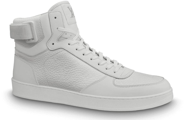 Louis Vuitton Rivoli 'White Textured Calfskin High-Top Sneaker' 1A5US Order Louis Vuitton Rivoli 'White Textured Calfskin High-Top Sneaker' 1A5US