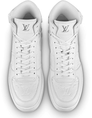 Louis Vuitton Rivoli 'White Textured Calfskin High-Top Sneaker' 1A5US Lookbook Louis Vuitton Rivoli 'White Textured Calfskin High-Top Sneaker' 1A5US