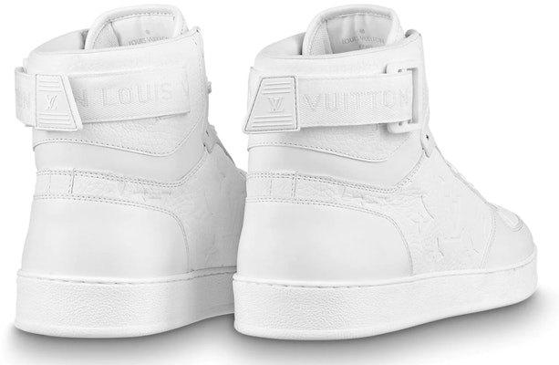 Louis Vuitton Rivoli 'White Textured Calfskin High-Top Sneaker' 1A5US Shop Louis Vuitton Rivoli 'White Textured Calfskin High-Top Sneaker' 1A5US
