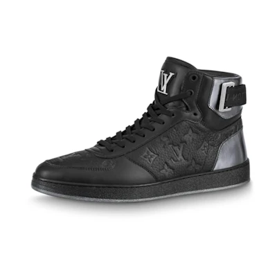 LV Rivoli Ankle Sneakers 'Black Monogram with Silver'