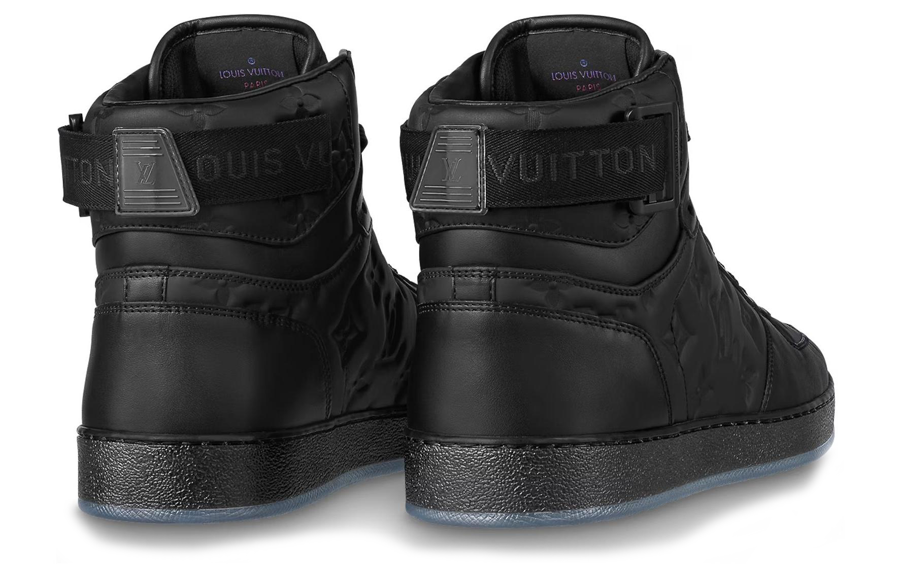 Shop LOUIS VUITTON 高筒 時尚板鞋 男款 黑色