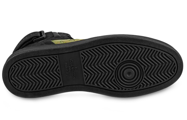 Purchase Louis Vuitton Rivoli Ankle Sneakers ''Schwarz mit bunten Monogramm-Patches'' 1A5I47