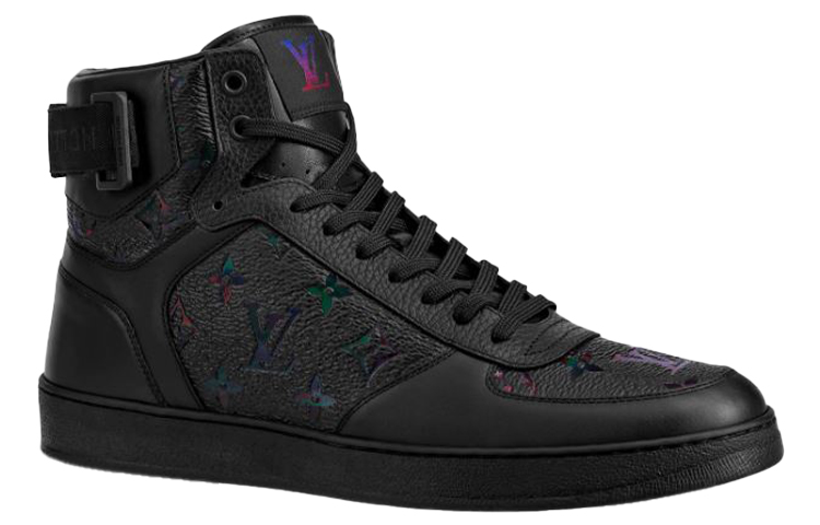 Order Louis Vuitton Rivoli Enkel Sneakers ''Zwart met Multi-kleur Monogram'' 1A7W8I