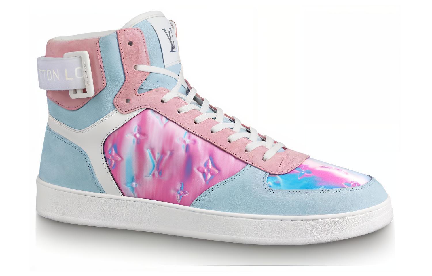 Order 路易威登 Rivoli 蓝粉色高帮运动鞋 1A5HEP