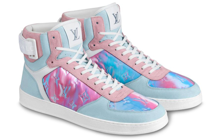 Lookbook 路易威登 Rivoli 蓝粉色高帮运动鞋 1A5HEP