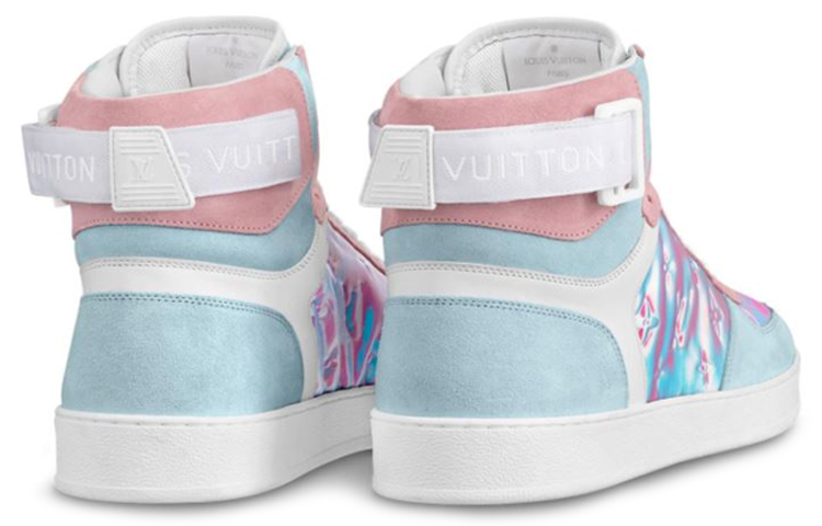 Purchase 路易威登 Rivoli 蓝粉色高帮运动鞋 1A5HEP