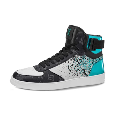 LV Rivoli Ankle Sneakers 'Metallic Blue with Black Monogram'