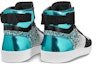 Lookbook Louis Vuitton Rivoli Ankle Sneakers 'Biru Metalik dengan Monogram Hitam' 1A5YKP