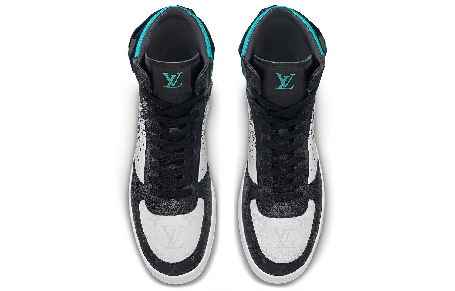 Shop ルイ・ヴィトン リヴォリ スニーカー メタリックブルー×黒モノグラム 1A5YKP