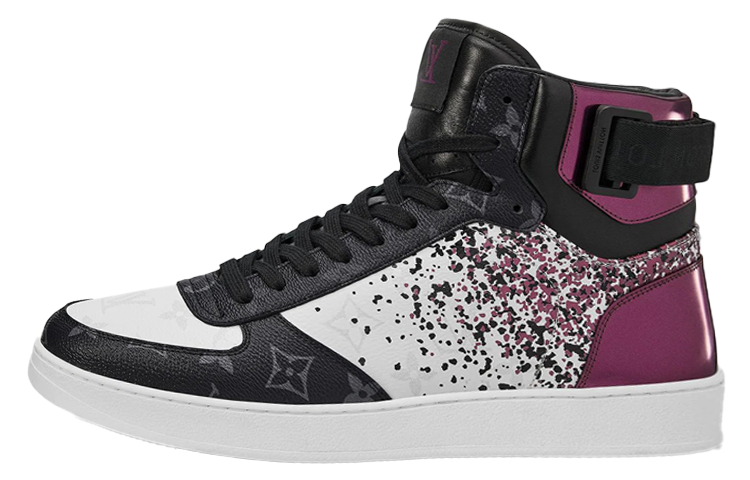 Buy LOUIS VUITTON Rivoli 皮革 高幫 時尚板鞋 男款 紫色