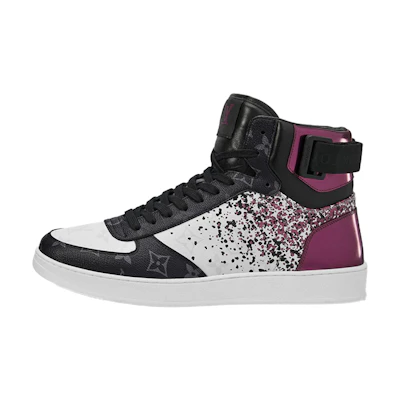LV Rivoli Ankle Sneakers 'Metallic Purple with Black Monogram'