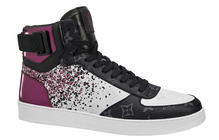 Order LOUIS VUITTON Rivoli 皮革 高幫 時尚板鞋 男款 紫色