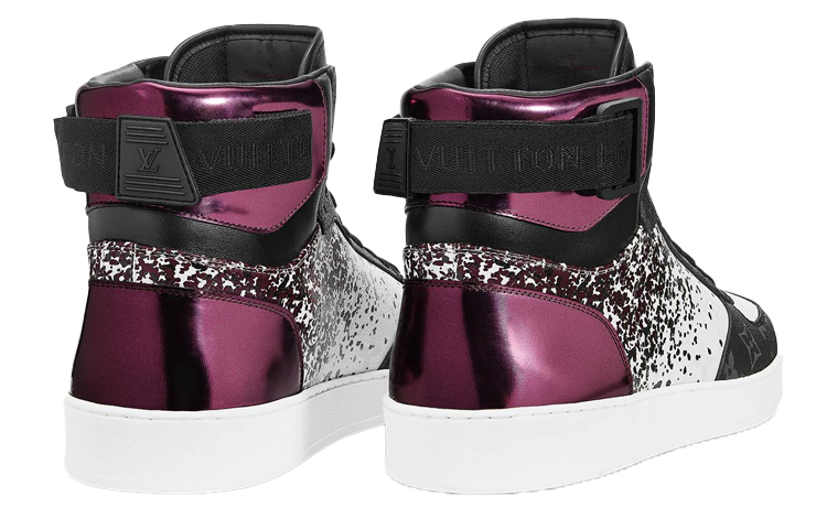 Lookbook LOUIS VUITTON Rivoli 皮革 高幫 時尚板鞋 男款 紫色