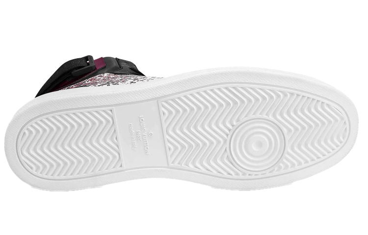 Shop LOUIS VUITTON Rivoli 皮革 高幫 時尚板鞋 男款 紫色