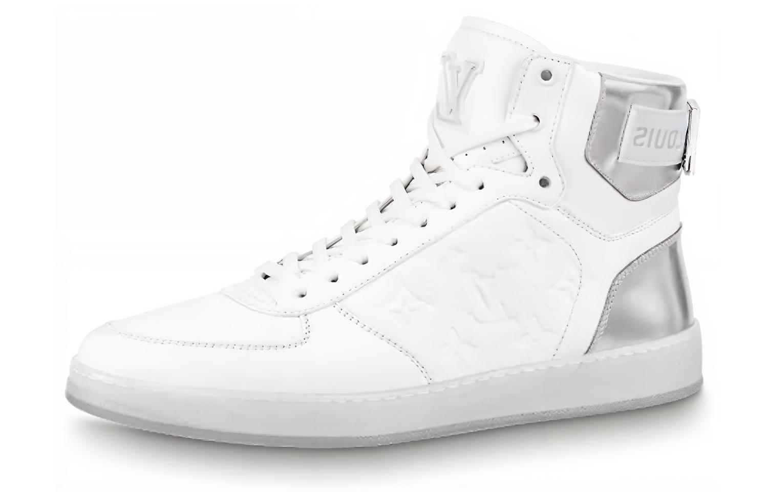 Louis Vuitton Rivoli Ankle Sneakers 'White Monogram with Silver' 1A8V86